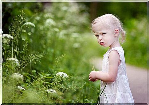 little girl having temper tantrums