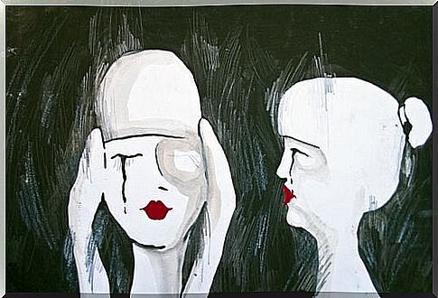 two women crying